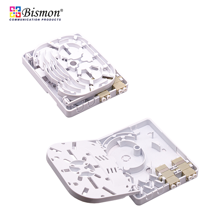 กล่องพักสายไฟเบอร์ออฟติก 2 Ports Fiber Optic Faceplate FTTx Box (กล่องเปล่า)